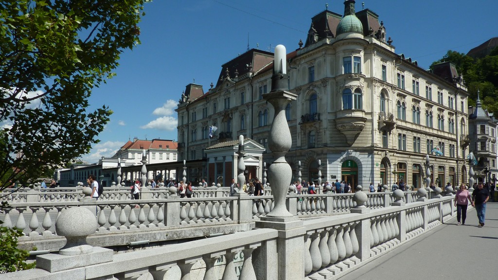 Foto: Ljubljana Die Drei Brücke des Architekten Plecnik