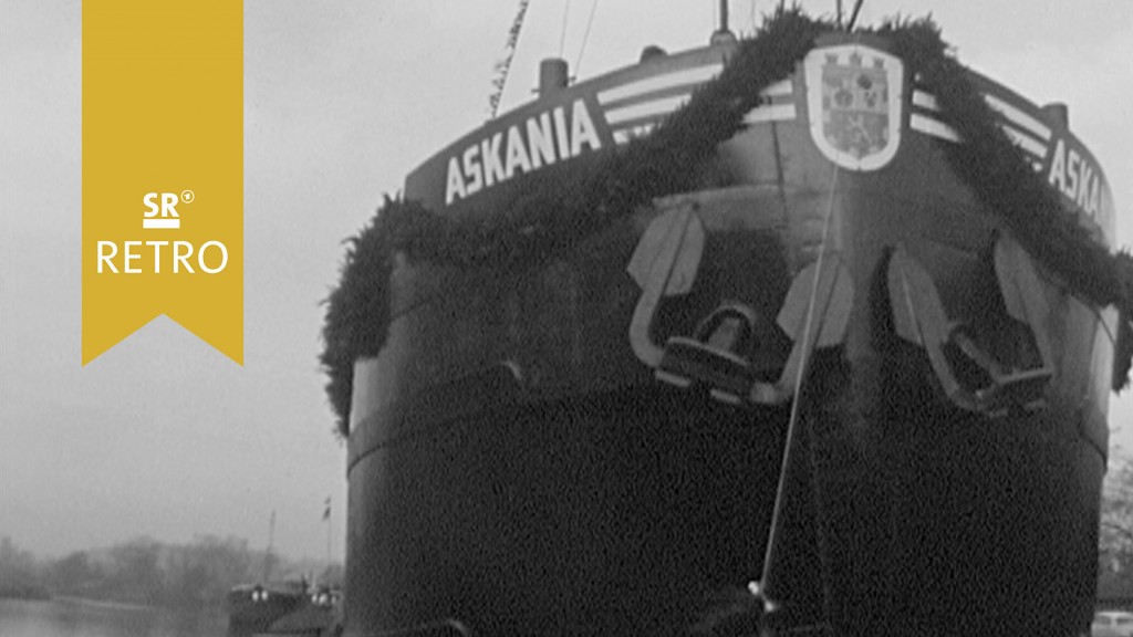 Foto: Stapellauf Motorgüter-Schiff Askania