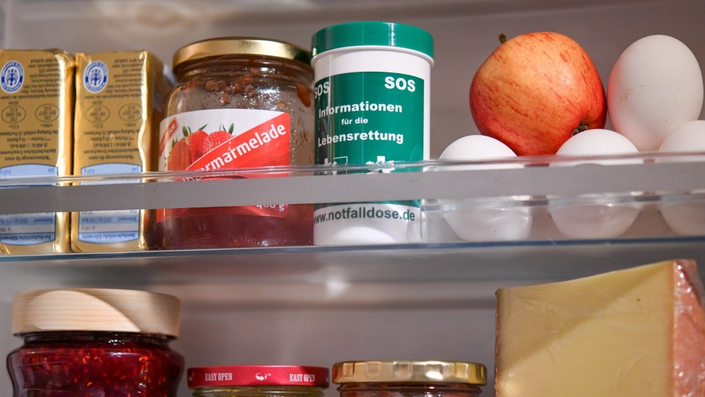 Foto: Eine Notfalldose in einer Kühlschranktür