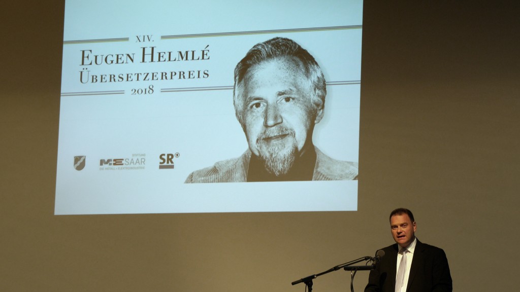 Eugen-Helmlé-Übersetzerpreis 2018: Begrüßung durch den Sulzbacher Bürgermeister Michael Adam