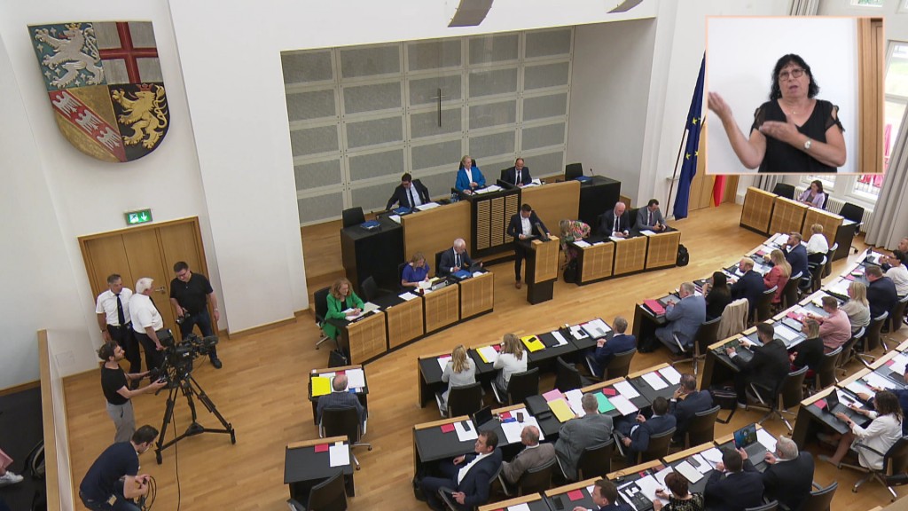 Foto: Blick auf die Landtagssitzung im Landtag
