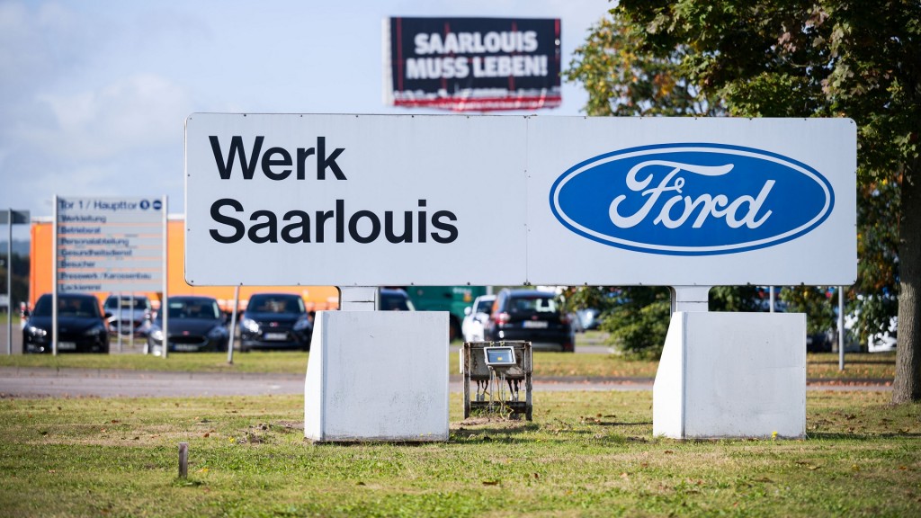 Foto: Ein Schild des Saarlouiser Ford Werks