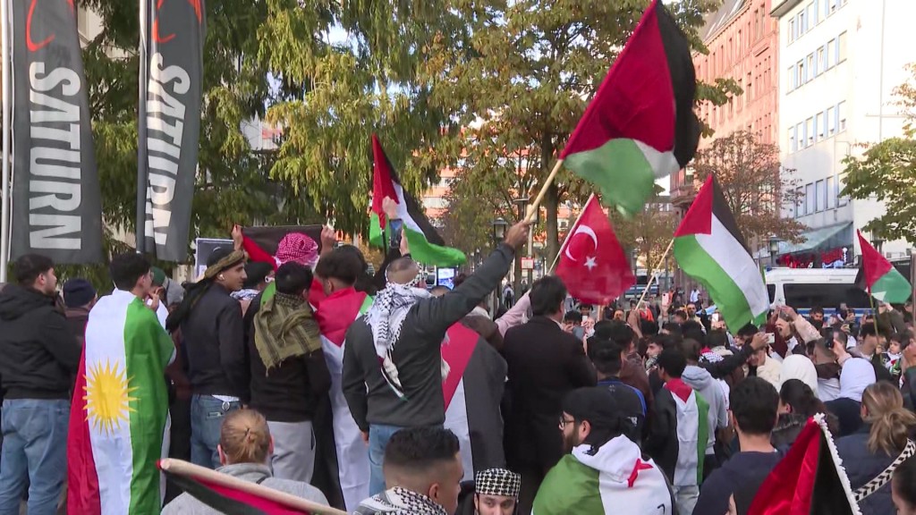 Foto: Palästinensische Demonstration in Saarbrücken