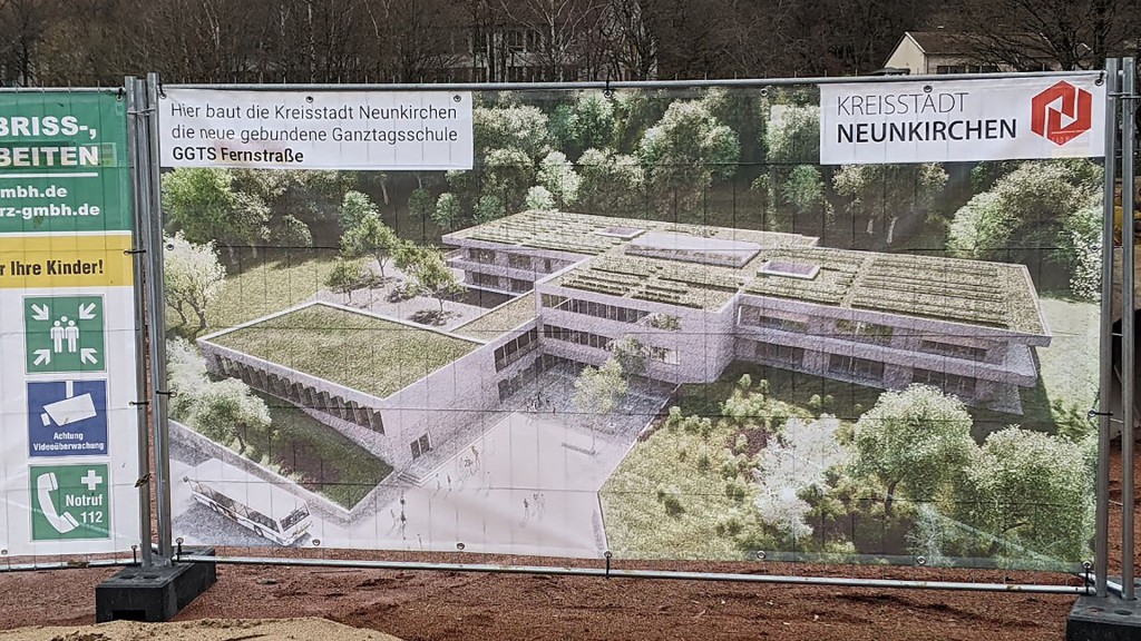 Modell der neuen Ganztagsgrundschule Neunkirchen