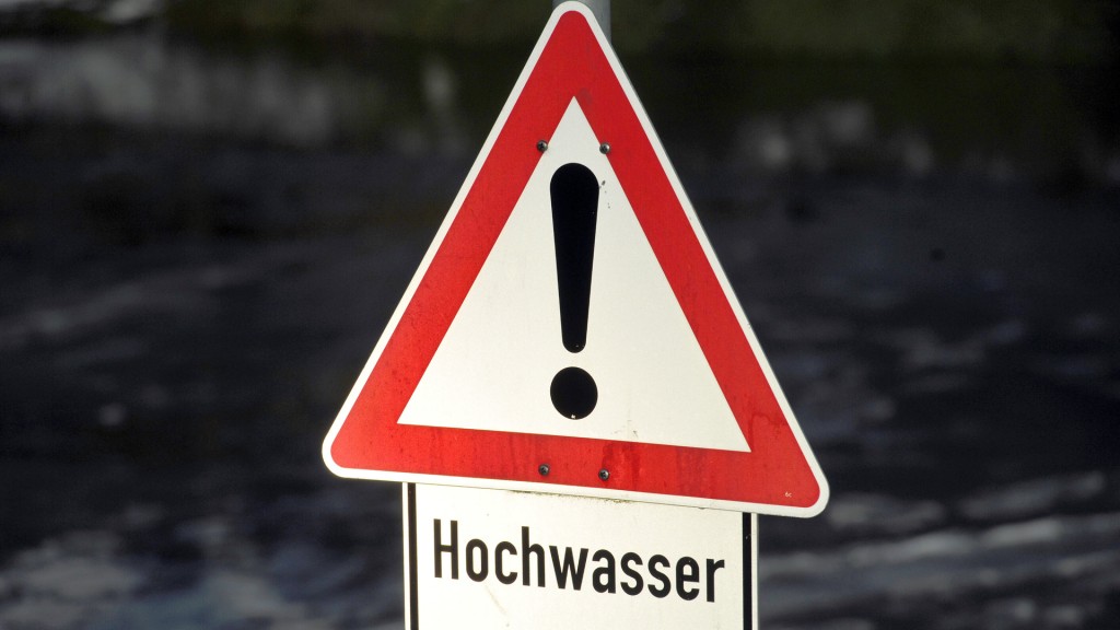 Foto: Hochwasser-Schild