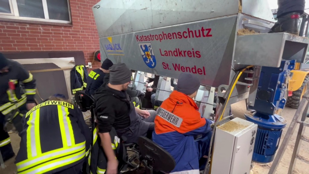 Foto: Saarländische Hilfskräfte bei der Arbeit