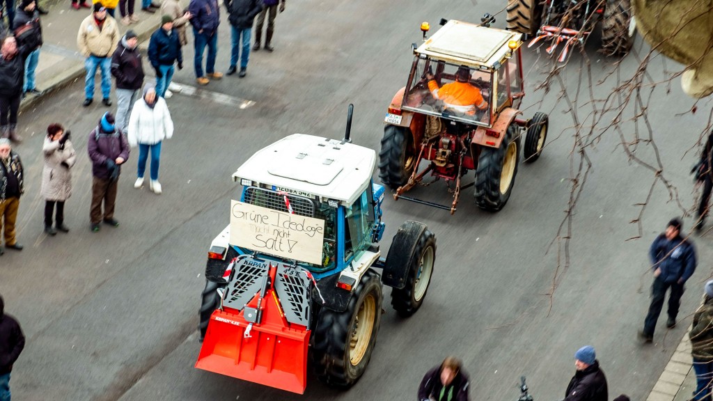 Landwirte protestieren mit ihren Traktoren