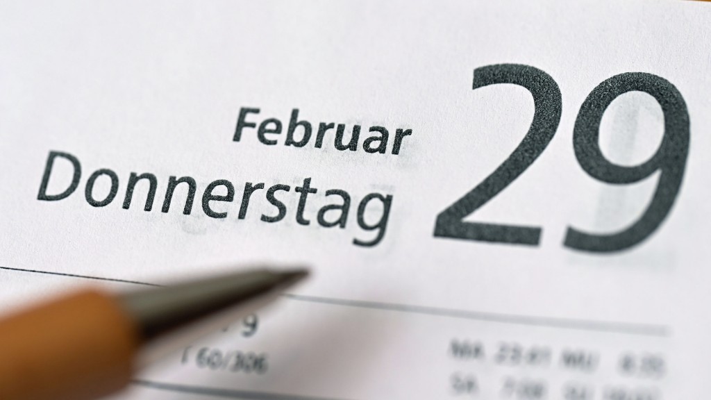 Auf einem Kalenderblatt steht das Datum Donnerstag 29. Februar 2024