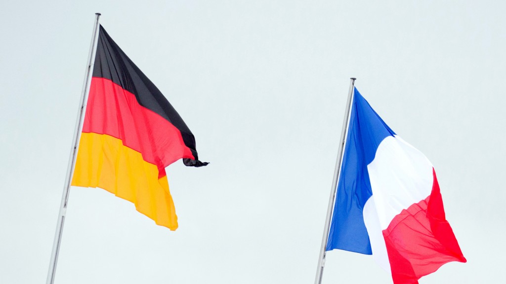 Deutsche und französische Flagge