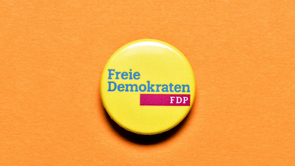 Foto: Ein FDP Button