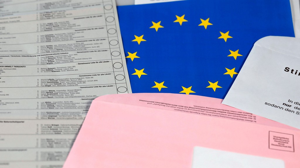 Briefwahlunterlagen zur Wahl der Abgeordneten zum 10. Europäischen Parlament 2024