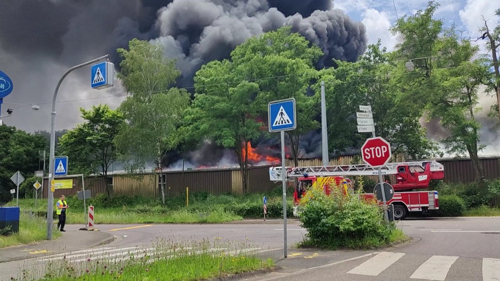Foto: Großbrand bei Autoverwerter in Luisenthal