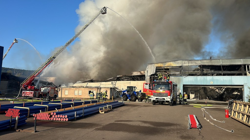 Foto: Brand in Völklinger Halle