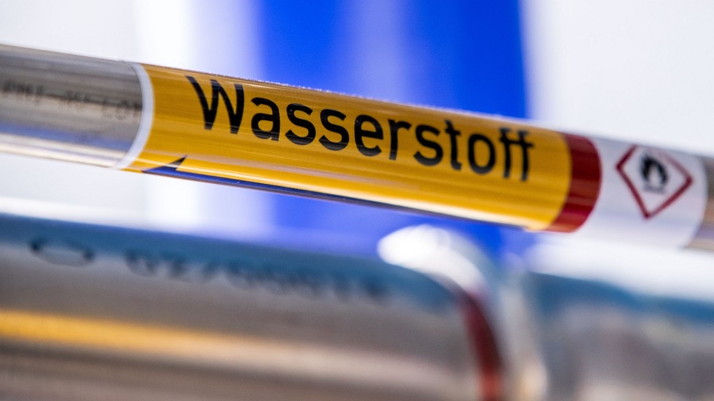 Ein mit der Aufschrift «Wasserstoff» gekennzeichnete Rohrleitung