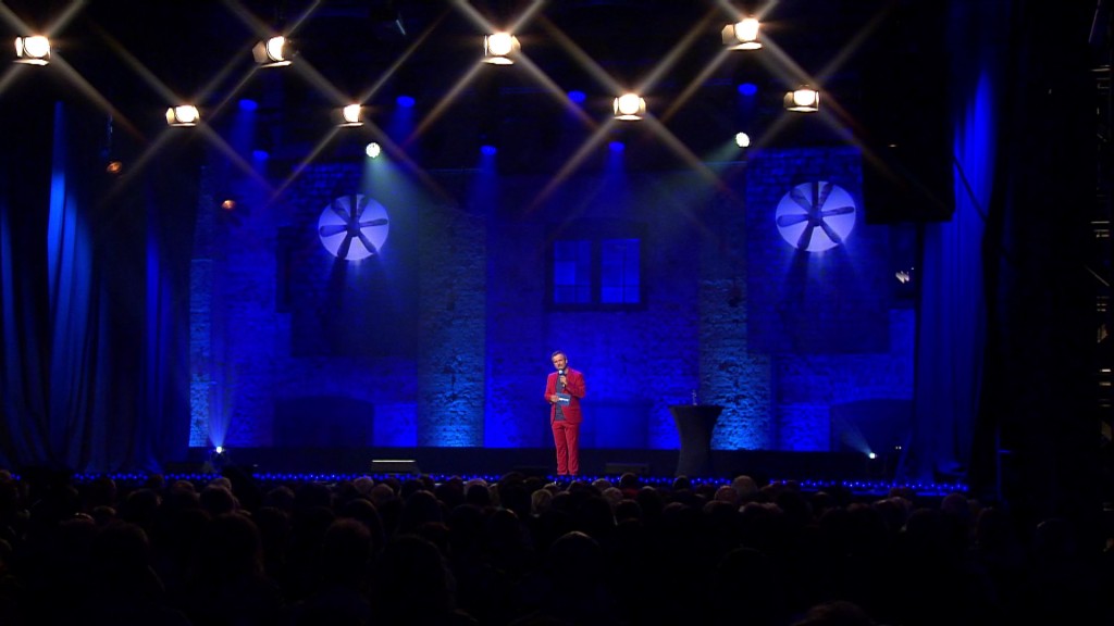 Moderator Christian Bumeder bei der St. Ingberter Pfanne 2024.