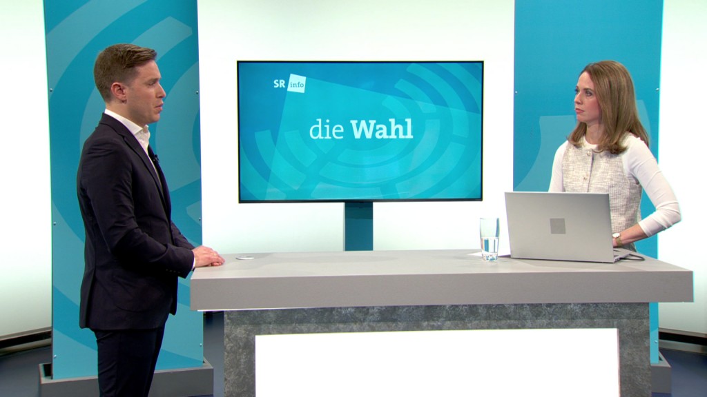 Foto: SPD-Spitzenkandidat Limbacher im SR-Studio