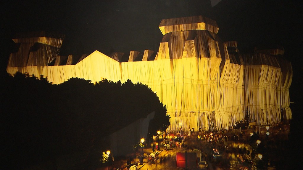 Foto: Der von Christo verhüllte Reichstag in Berlin.