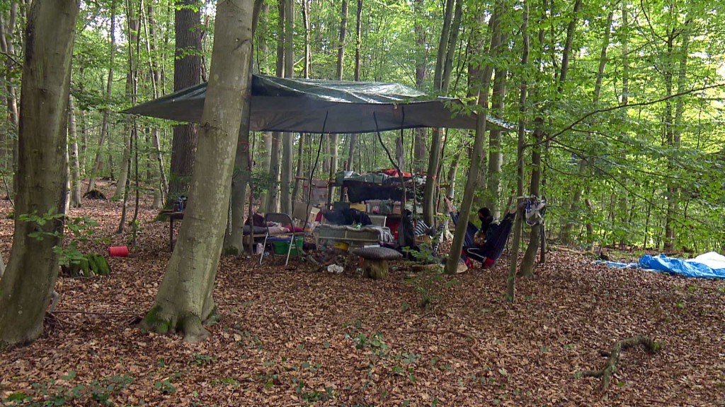 Foto: Portestcamp gegen die Rodung des Saarbrücker Stadtwalds „Hanni“