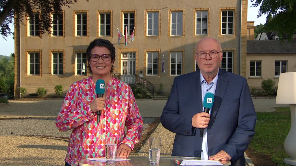Foto: Sonja Marx und Roman Bonnaire in Schengen
