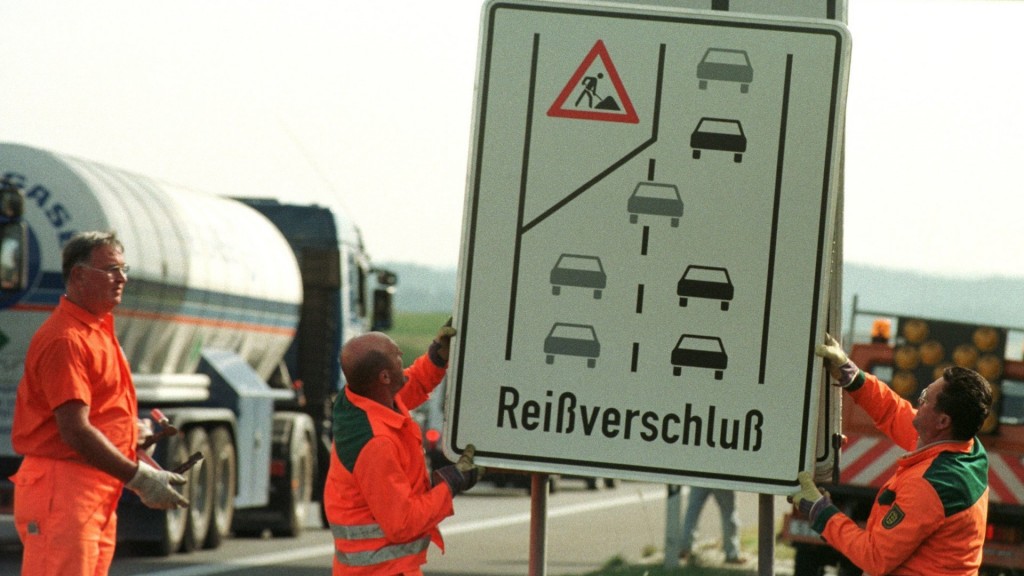 Reißverschluß - Schild