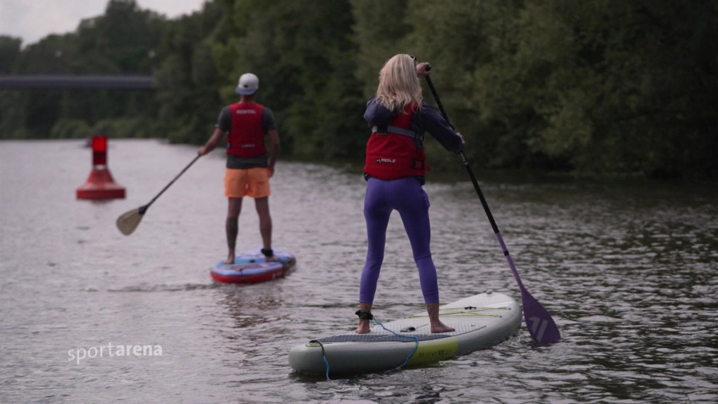 Stand-up-Paddling auf der Saar