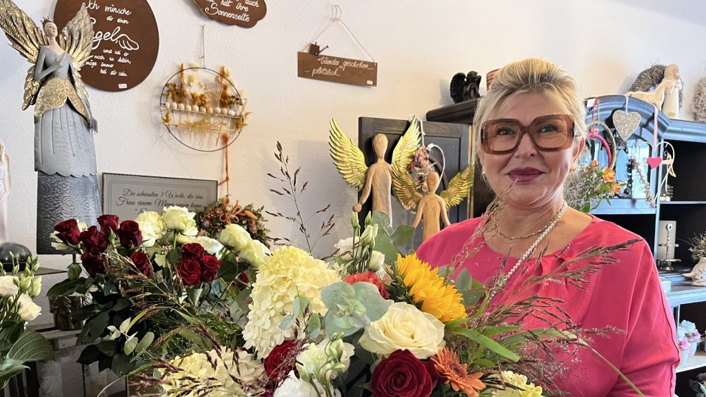 Renata in ihrem Blumenladen