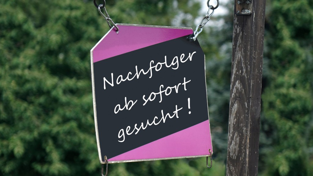 Foto: Symbolbild. Schild mit Schriftzug Nachfolger ab sofort gesucht 
