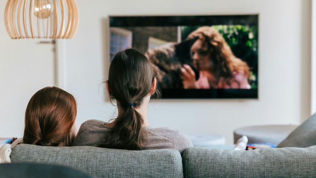 Zwei Frauen sitzen vor dem Fernseher