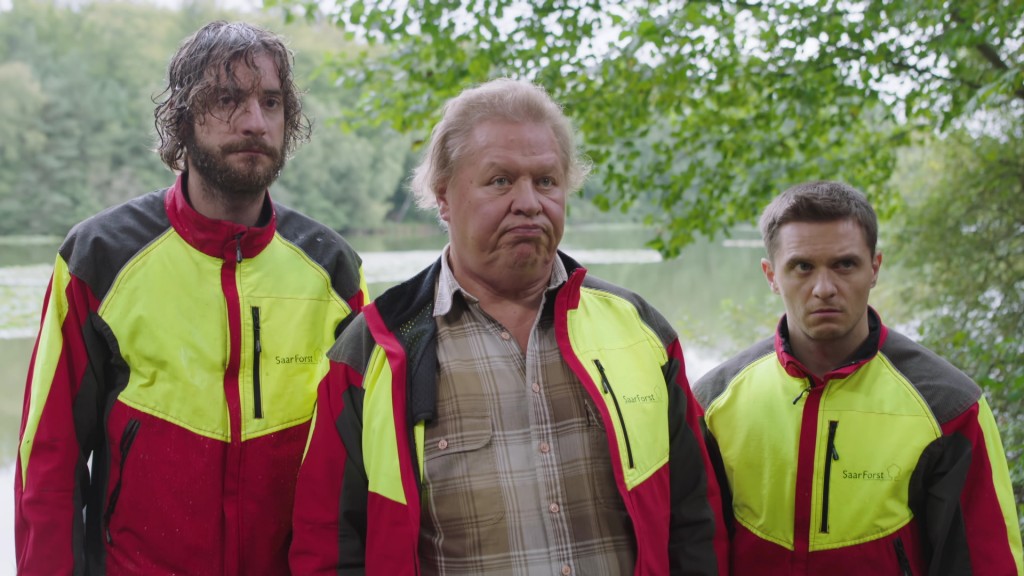 Foto: Die drei Waldarbeiter Paul, Kalle und Boris