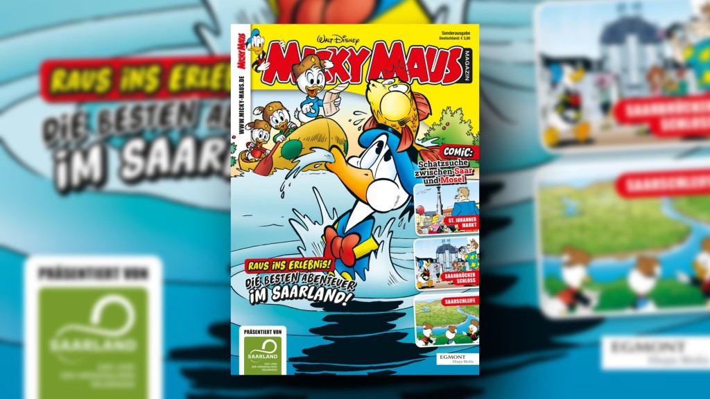 Das Cover der Sonderedition des Micky Maus Magazin: Donald Duck unterwegs im Saarland