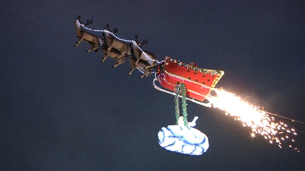 Der fliegende Weihanchtsmann