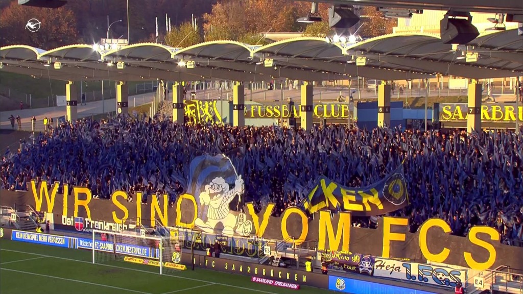 Die Virage Fan Kurve im Ludwigspark