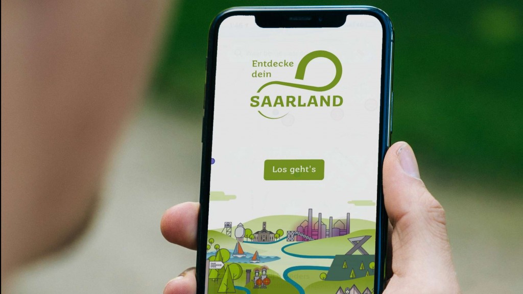 Die Saarland App auf einem Smartphone