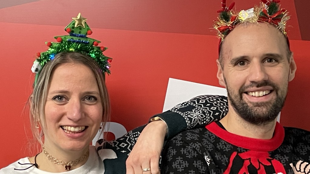 Morningshow Team auf dem Weihnachtsmarkt