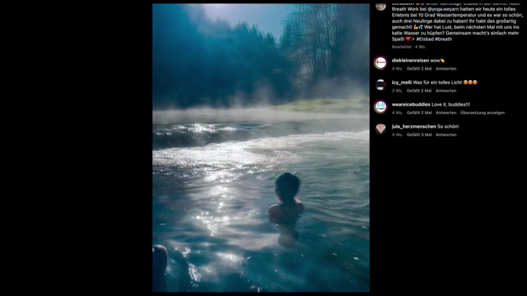 Foto: Instagram-Post  Eisbaden