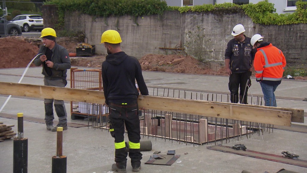 Bauarbeiter auf einer Baustelle