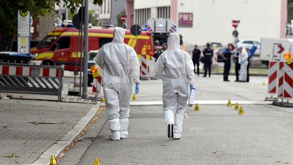 Tatort nach dem Tötungsdelikt an einem Polizisten in Völklingen, August 2025