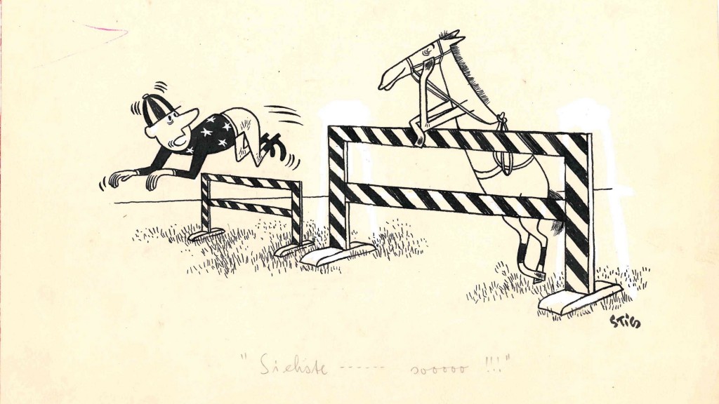 Reitsport-Zeichnung von Roland Stigulinsky