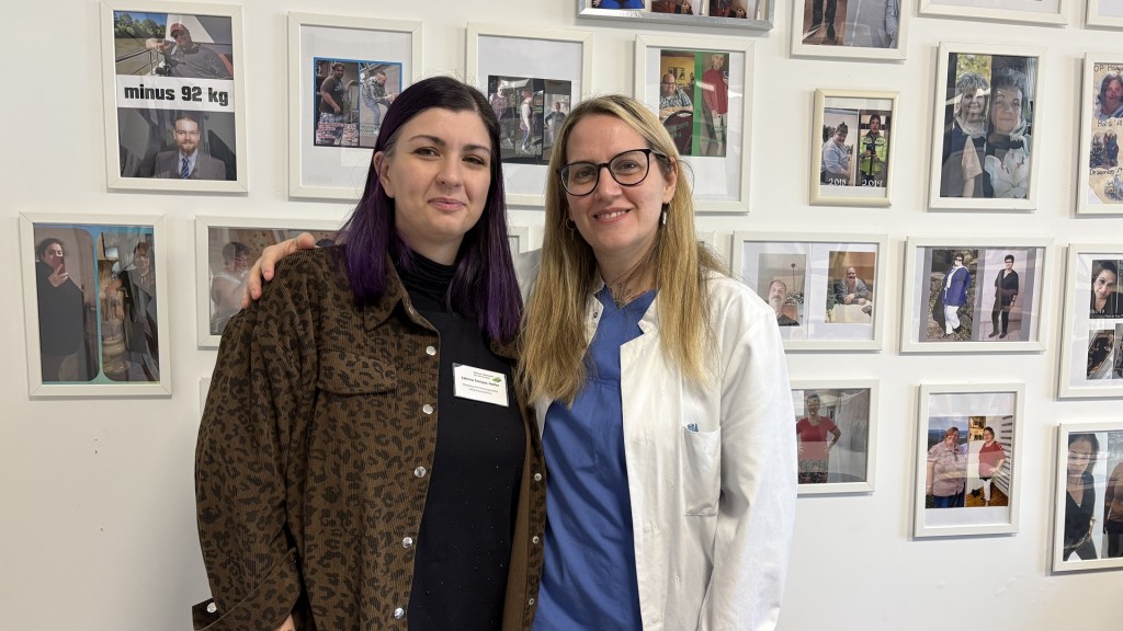 Sabrina Fenique-Helfen und Dr. Barbara Jacobi vom Adipositas-Zentrum am Winterberg (v.l.)