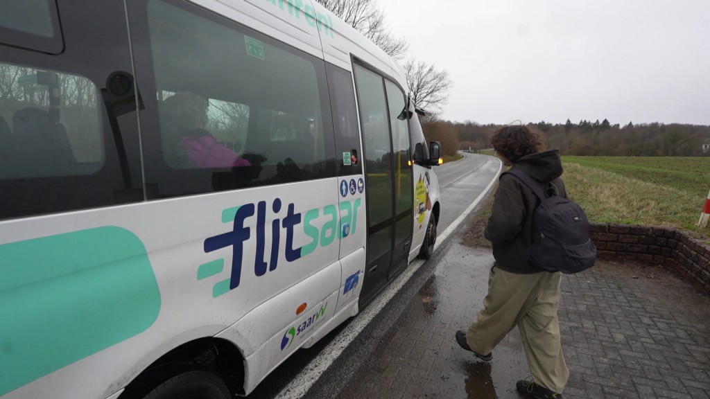 Foto: Eine Person steigt in einen kleinen Rufbus