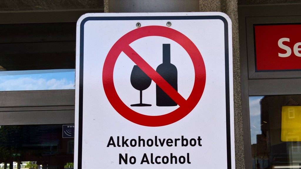 Foto: Hinweisschild auf ein Alkoholverbot