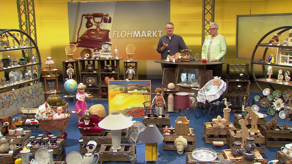 Foto: Michael Friemel und Studiogast im Flohmarkt-Studio