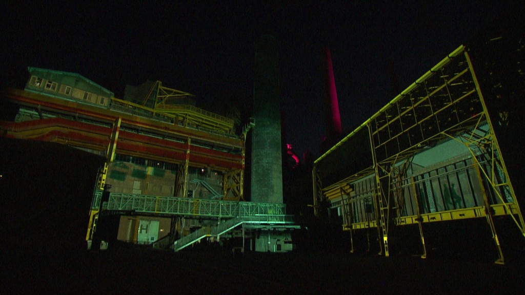 Foto: Video-Mapping-Festival „Forge” an der Völklinger Hütte