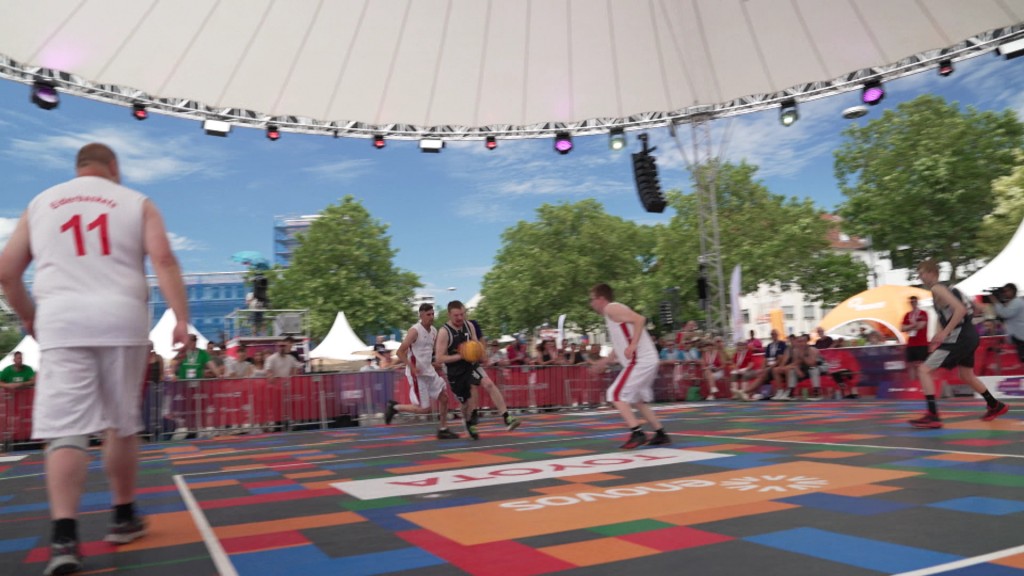 3x3-Bastektballl bei den Special Olympics