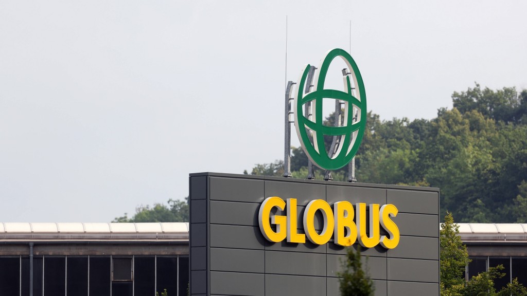 Logo auf einer GLOBUS Filiale