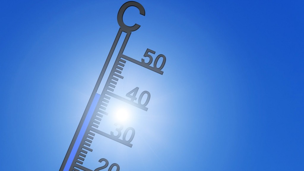 Thermometer bei Sonnenschein
