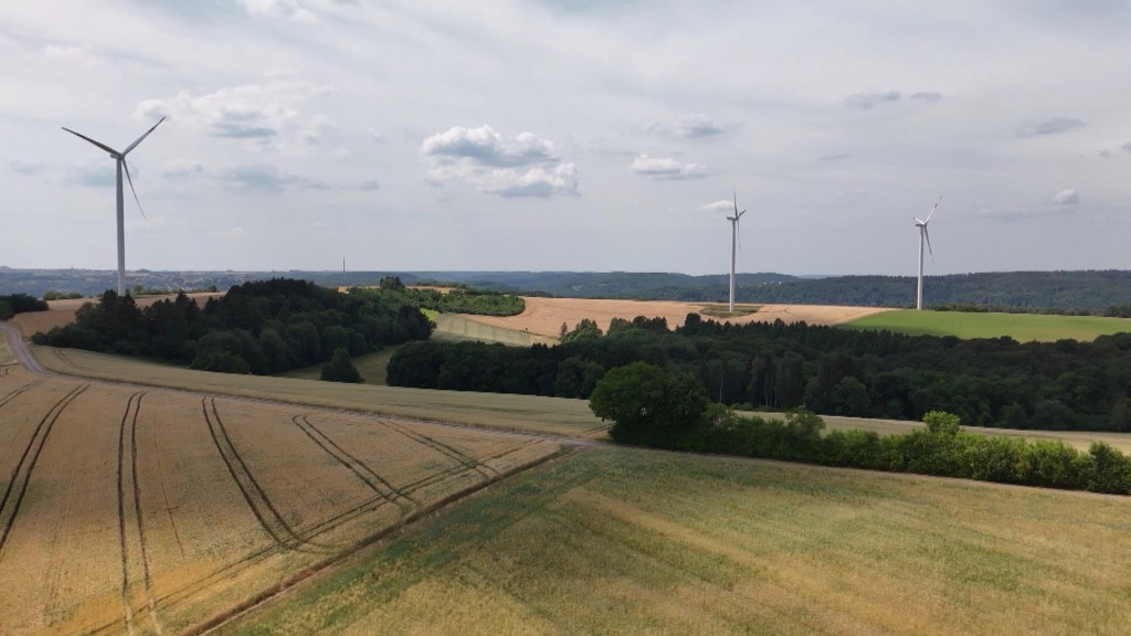Foto: Landschaft mit Windrädern