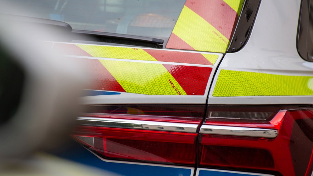 Foto: Rücklicht eines Polizeiwagens