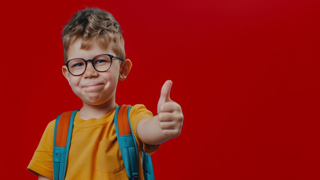 Junge mit Daumen hoch