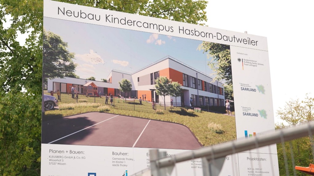 Foto: Plakat zum Neubau des Kindercampus in Hasborn-Dautweiler